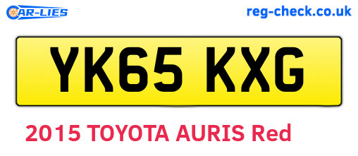 YK65KXG are the vehicle registration plates.