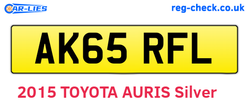 AK65RFL are the vehicle registration plates.