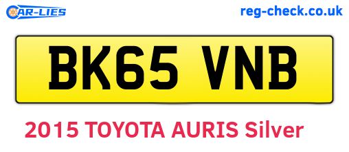 BK65VNB are the vehicle registration plates.