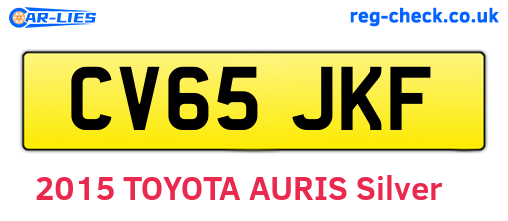 CV65JKF are the vehicle registration plates.