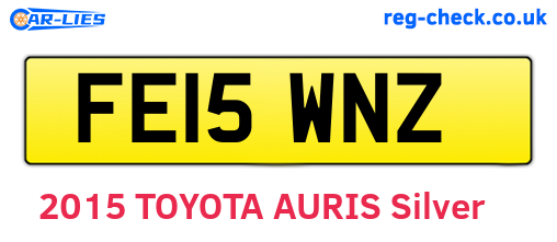 FE15WNZ are the vehicle registration plates.