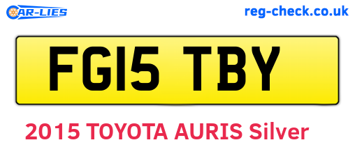 FG15TBY are the vehicle registration plates.