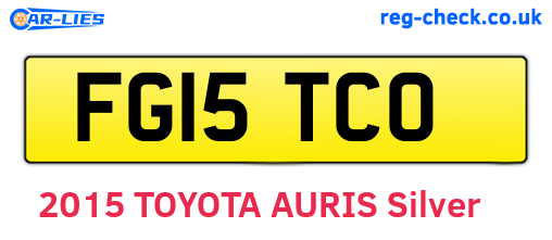 FG15TCO are the vehicle registration plates.