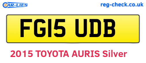 FG15UDB are the vehicle registration plates.