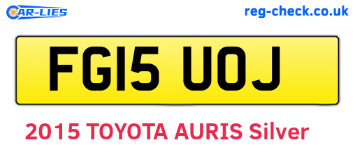 FG15UOJ are the vehicle registration plates.