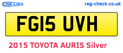FG15UVH are the vehicle registration plates.
