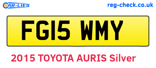 FG15WMY are the vehicle registration plates.