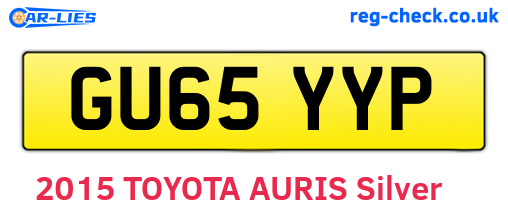 GU65YYP are the vehicle registration plates.