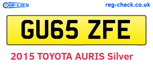 GU65ZFE are the vehicle registration plates.