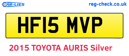 HF15MVP are the vehicle registration plates.