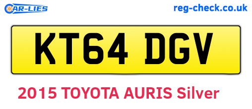 KT64DGV are the vehicle registration plates.