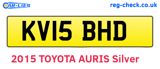 KV15BHD are the vehicle registration plates.