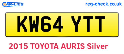 KW64YTT are the vehicle registration plates.