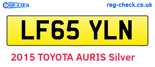LF65YLN are the vehicle registration plates.
