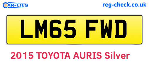 LM65FWD are the vehicle registration plates.