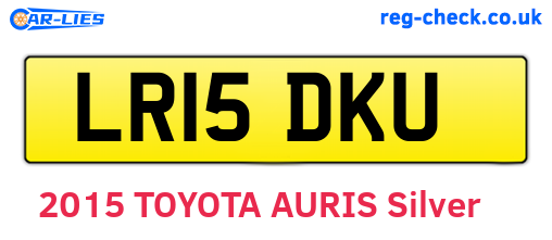 LR15DKU are the vehicle registration plates.