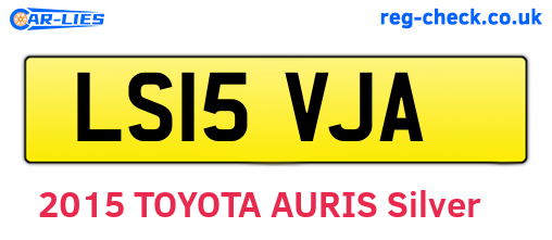 LS15VJA are the vehicle registration plates.