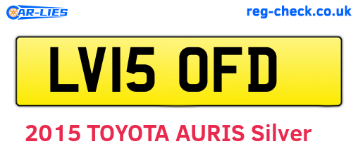 LV15OFD are the vehicle registration plates.