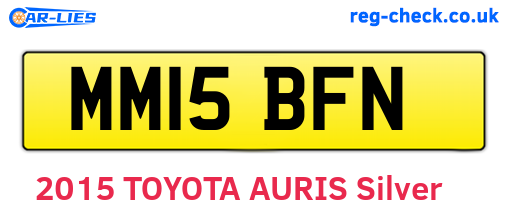 MM15BFN are the vehicle registration plates.