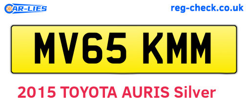 MV65KMM are the vehicle registration plates.