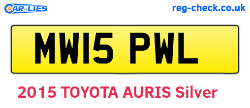 MW15PWL are the vehicle registration plates.