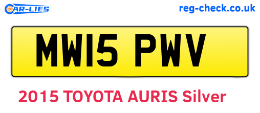 MW15PWV are the vehicle registration plates.