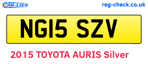 NG15SZV are the vehicle registration plates.