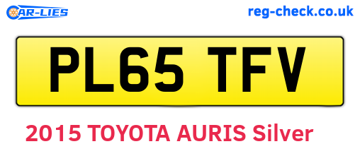 PL65TFV are the vehicle registration plates.