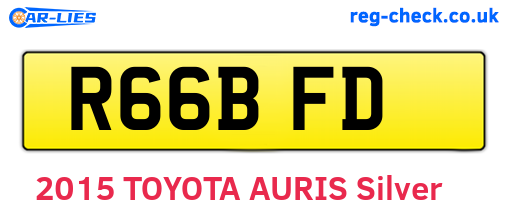 R66BFD are the vehicle registration plates.