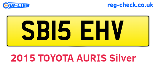SB15EHV are the vehicle registration plates.