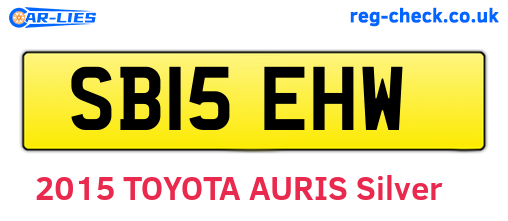 SB15EHW are the vehicle registration plates.