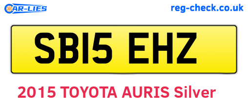 SB15EHZ are the vehicle registration plates.