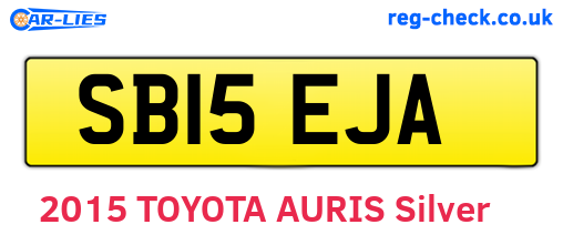 SB15EJA are the vehicle registration plates.