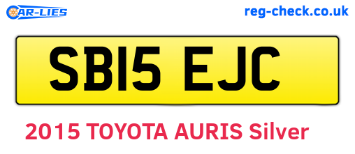SB15EJC are the vehicle registration plates.
