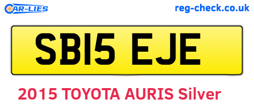 SB15EJE are the vehicle registration plates.