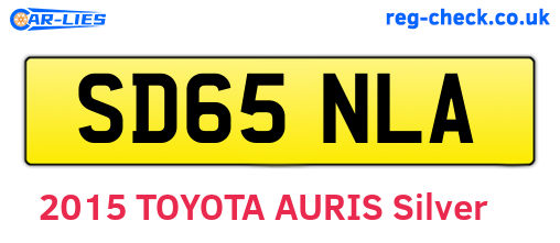 SD65NLA are the vehicle registration plates.