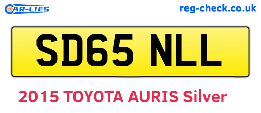 SD65NLL are the vehicle registration plates.