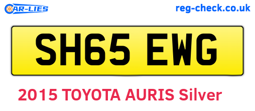 SH65EWG are the vehicle registration plates.