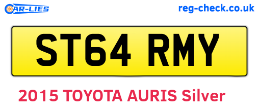 ST64RMY are the vehicle registration plates.