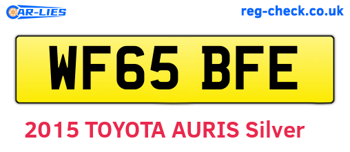 WF65BFE are the vehicle registration plates.