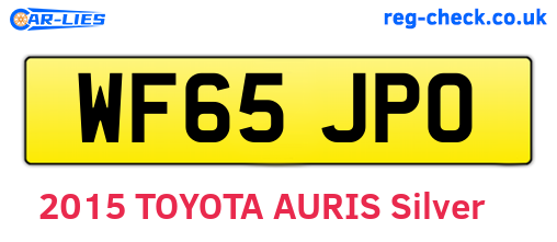 WF65JPO are the vehicle registration plates.
