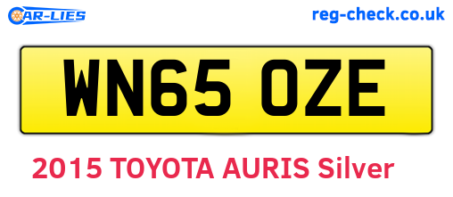 WN65OZE are the vehicle registration plates.