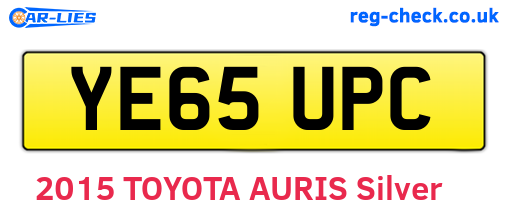 YE65UPC are the vehicle registration plates.