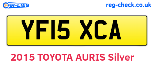 YF15XCA are the vehicle registration plates.