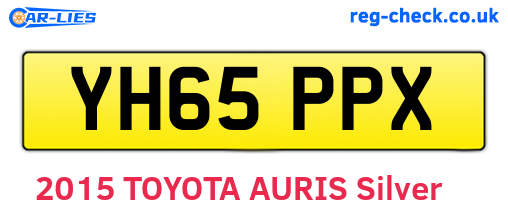 YH65PPX are the vehicle registration plates.