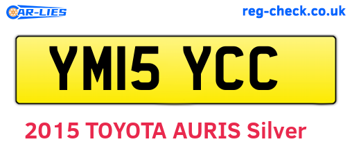 YM15YCC are the vehicle registration plates.