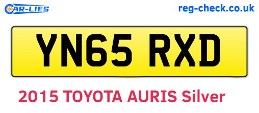 YN65RXD are the vehicle registration plates.