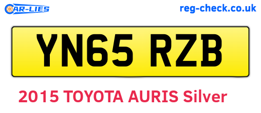 YN65RZB are the vehicle registration plates.