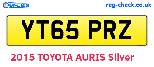 YT65PRZ are the vehicle registration plates.