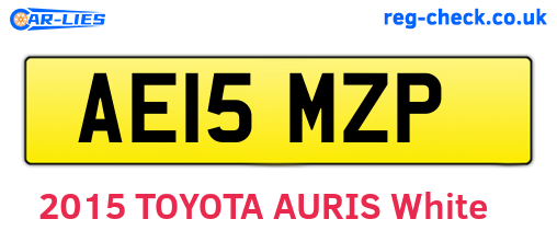 AE15MZP are the vehicle registration plates.